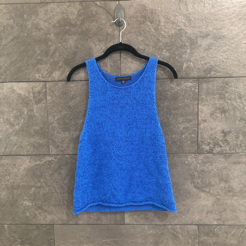 NWOT Sanctuary blue knit top size MED